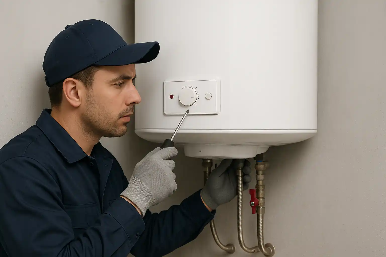 Wartung eines elektrischen Boilers