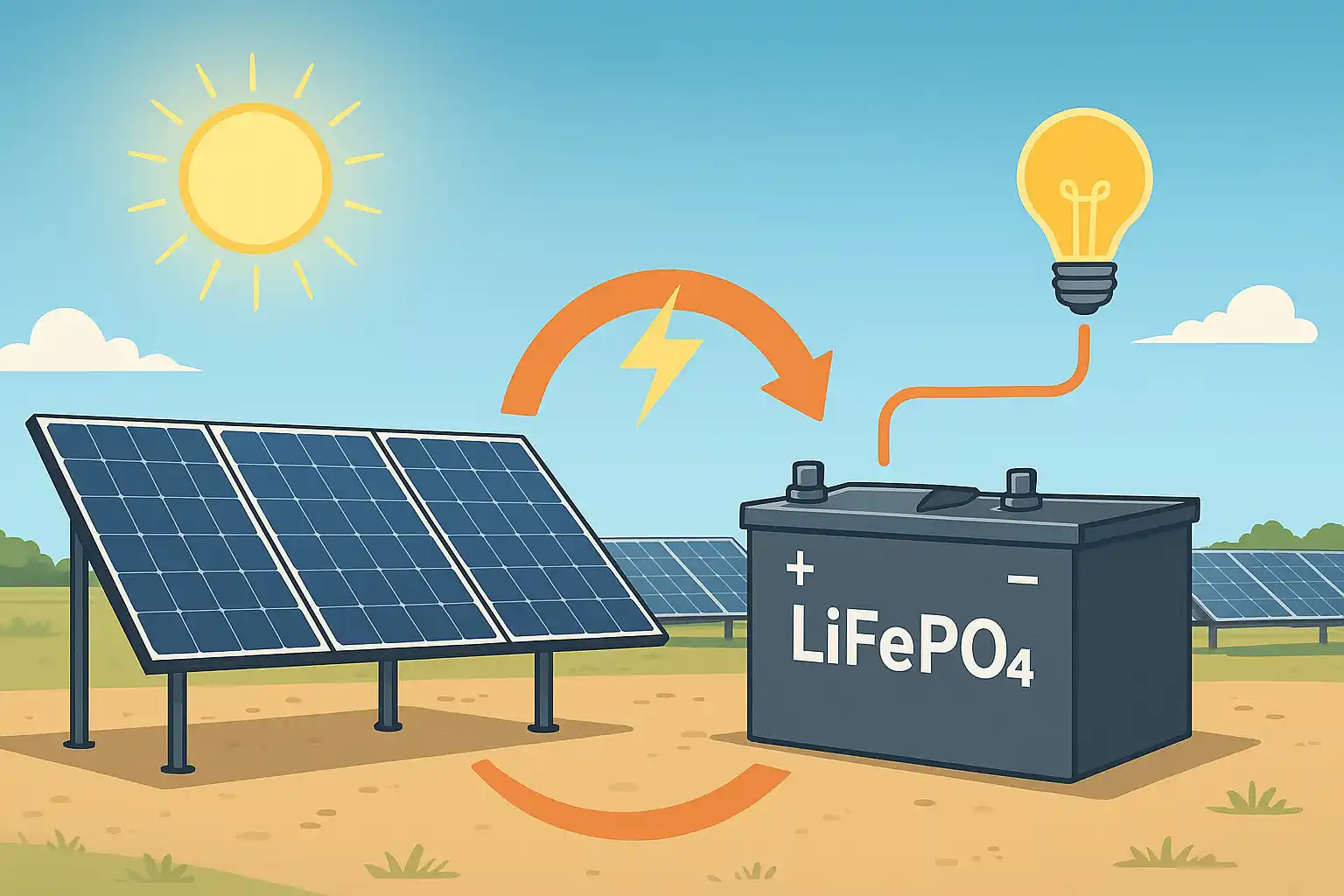 Solarenergie und LiFePO4