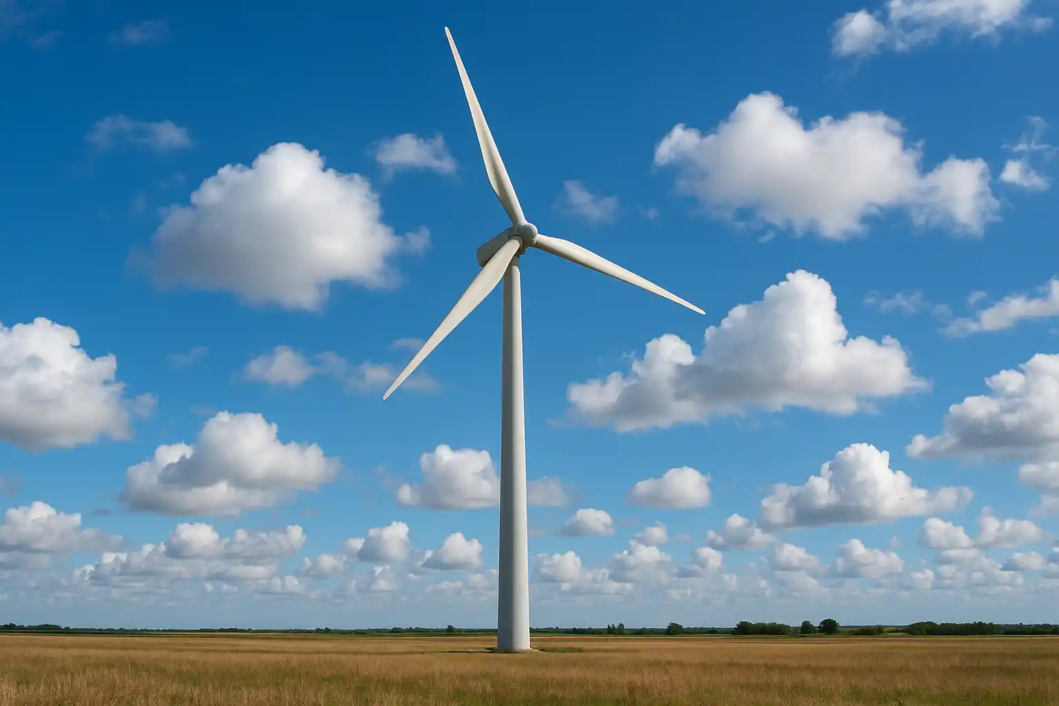 Turbina wiatrowa na polu