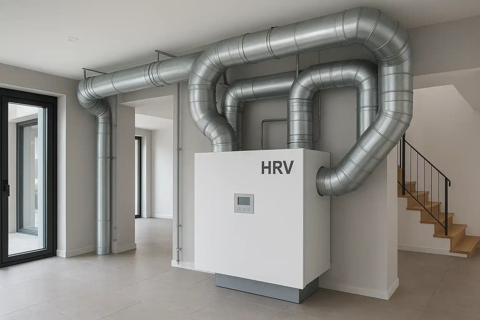 Rekuperator HRV w nowoczesnym budynku