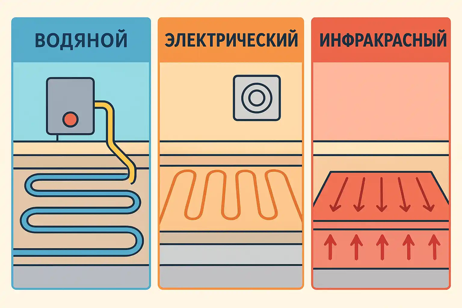 Виды тёплых полов