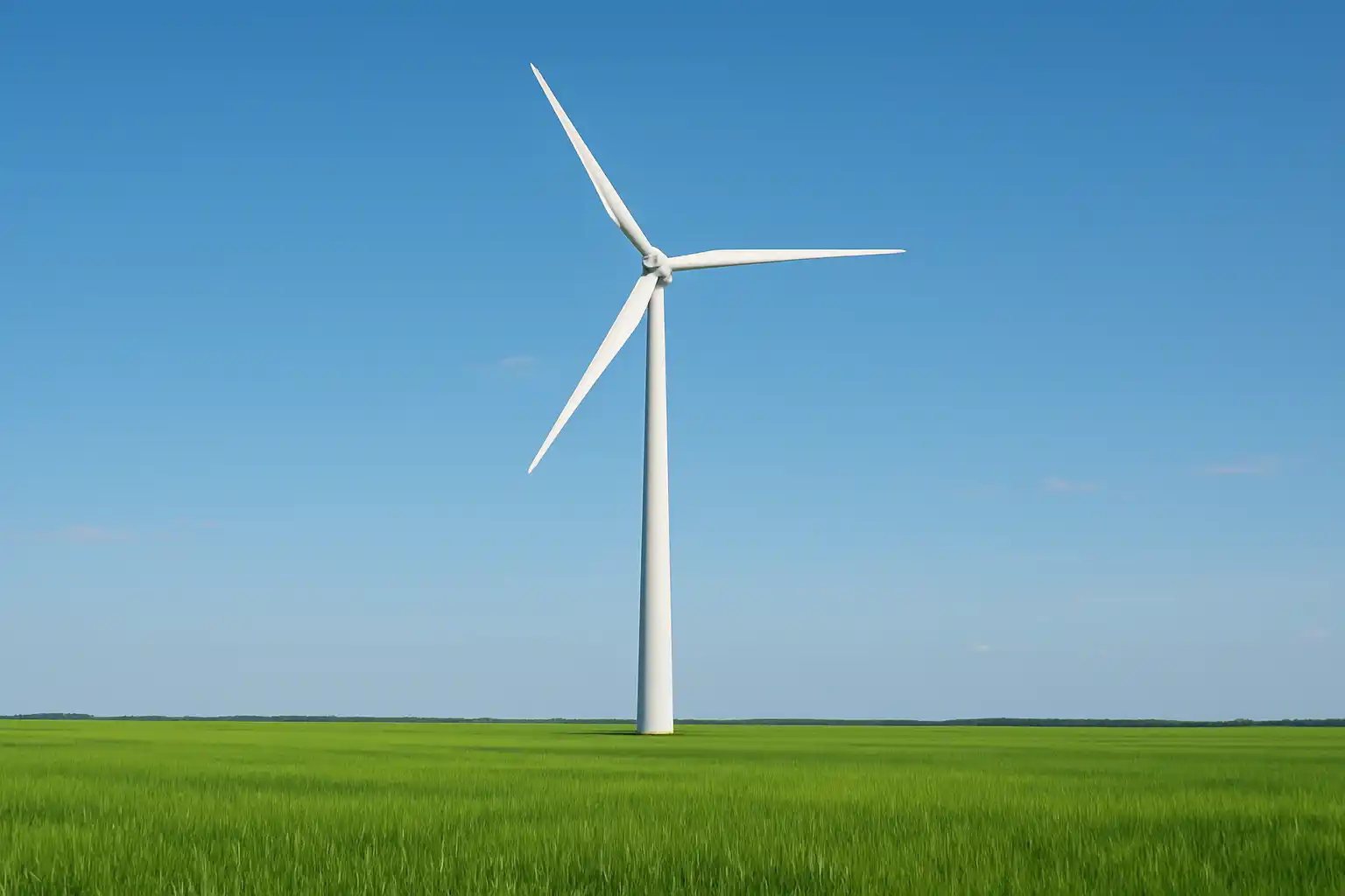 Windkraftanlage auf einem Feld
